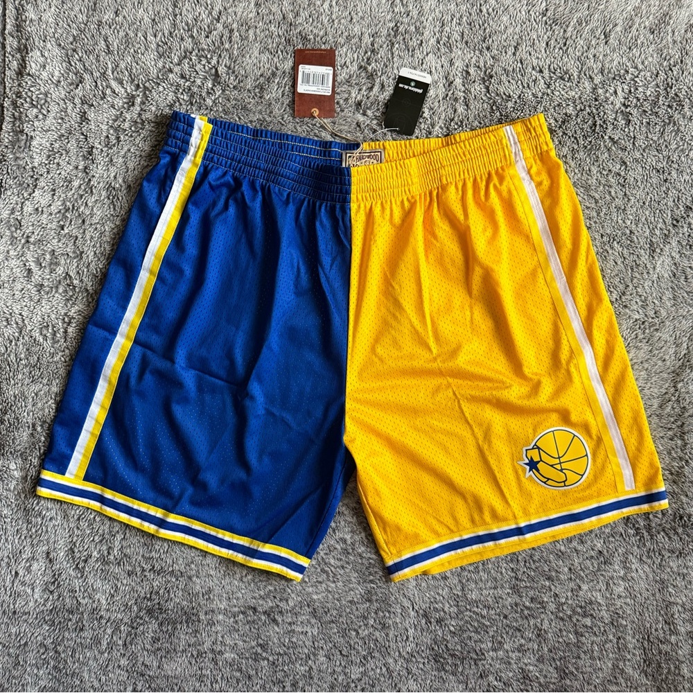 Men’s Golden State Warriors Shorts, Mitchell & Ness, NBA, Swingman 1995, 5XL
